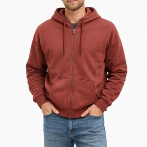 NWT George Men's Zip Up Hoodie in Burgandy